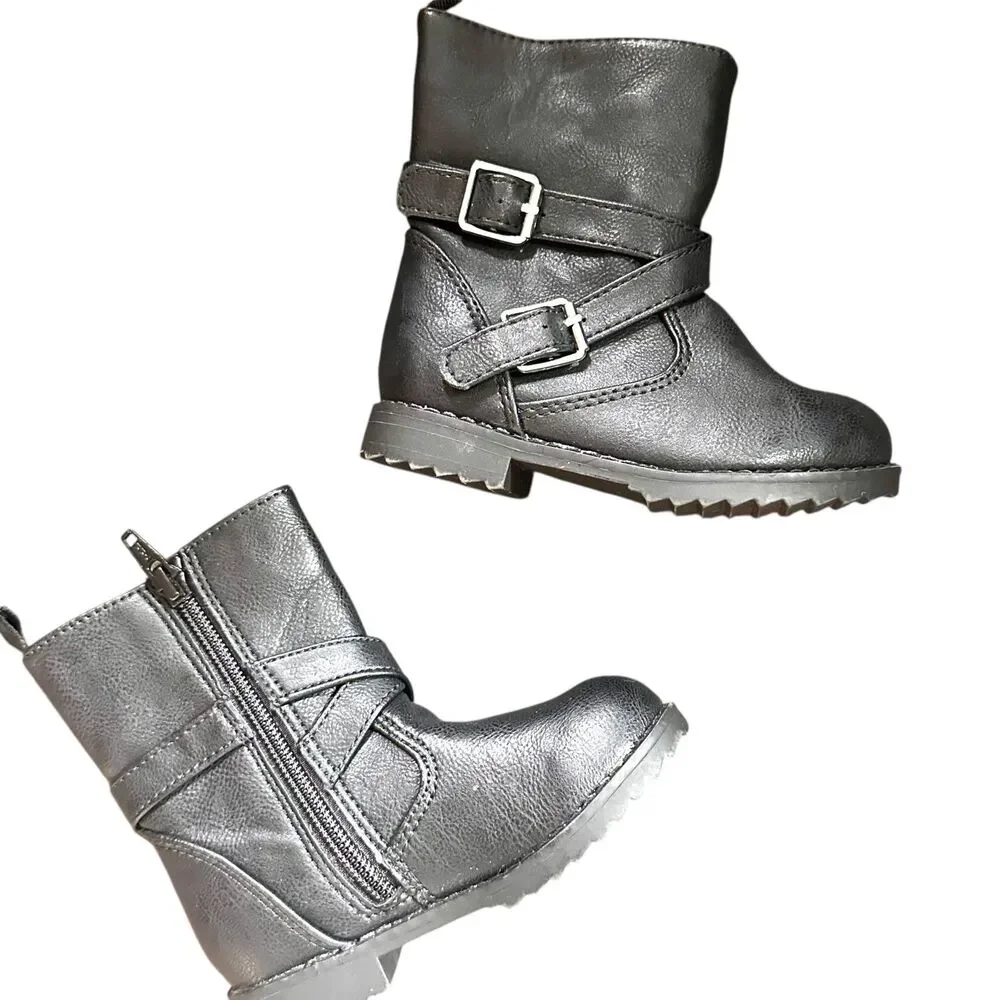 GAP BABY Faux Leather Moto Boot NWOT Sz T7‎
